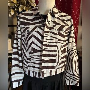 Polo Ralph Lauren $298 Distressed Denim Zebra Jacket NWT Size L